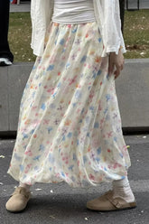 Sweet Floral Elegant Long Skirts
